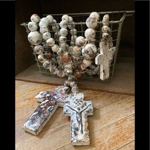 Wooden bead rosary